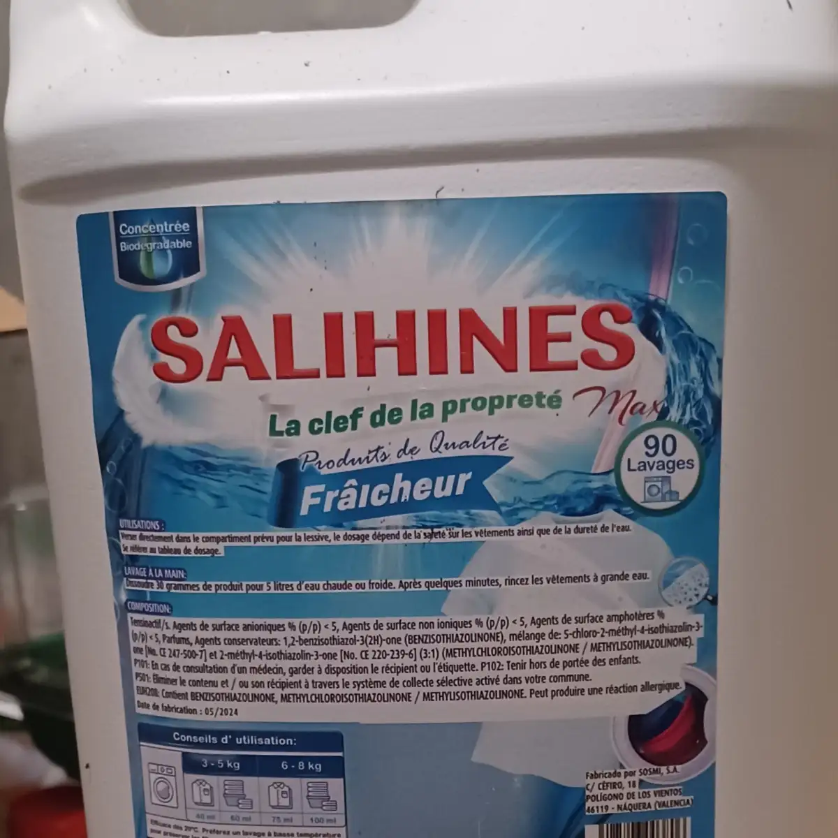Lessive pour linge Salihnies