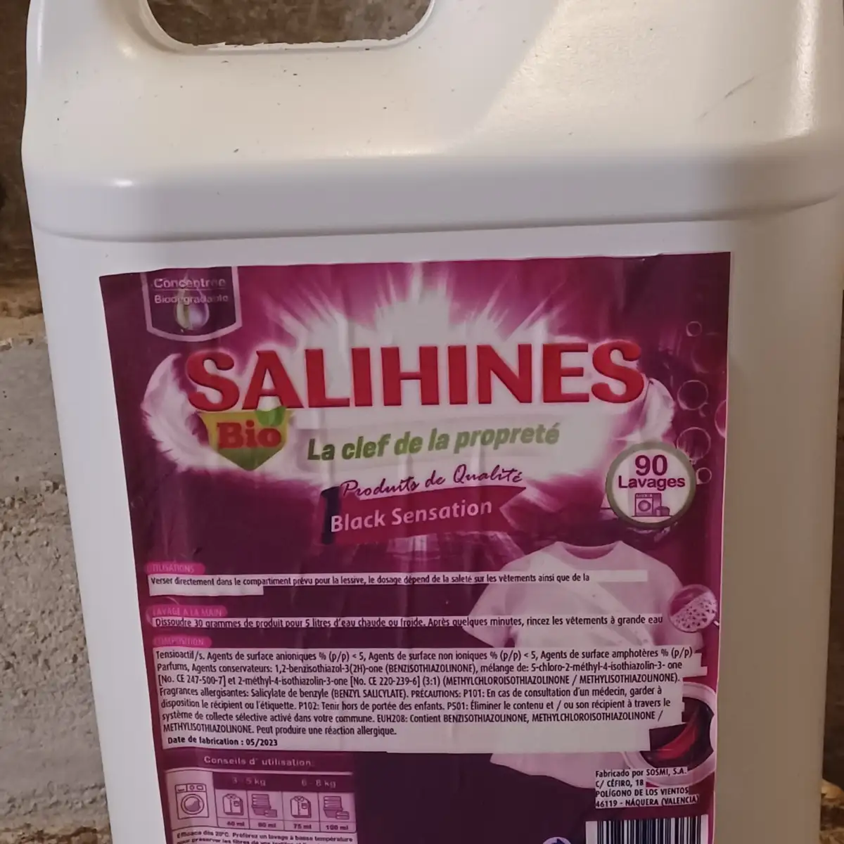 Lessive pour linge Salihnies